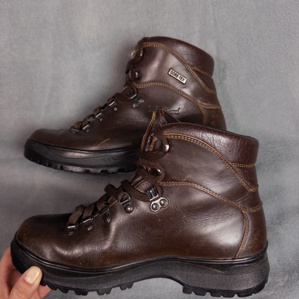LL Bean Cresta Hiking Boots Womens 8.5 Brown Gore-Tex Vibram Leather Italy - Picture 9 of 9